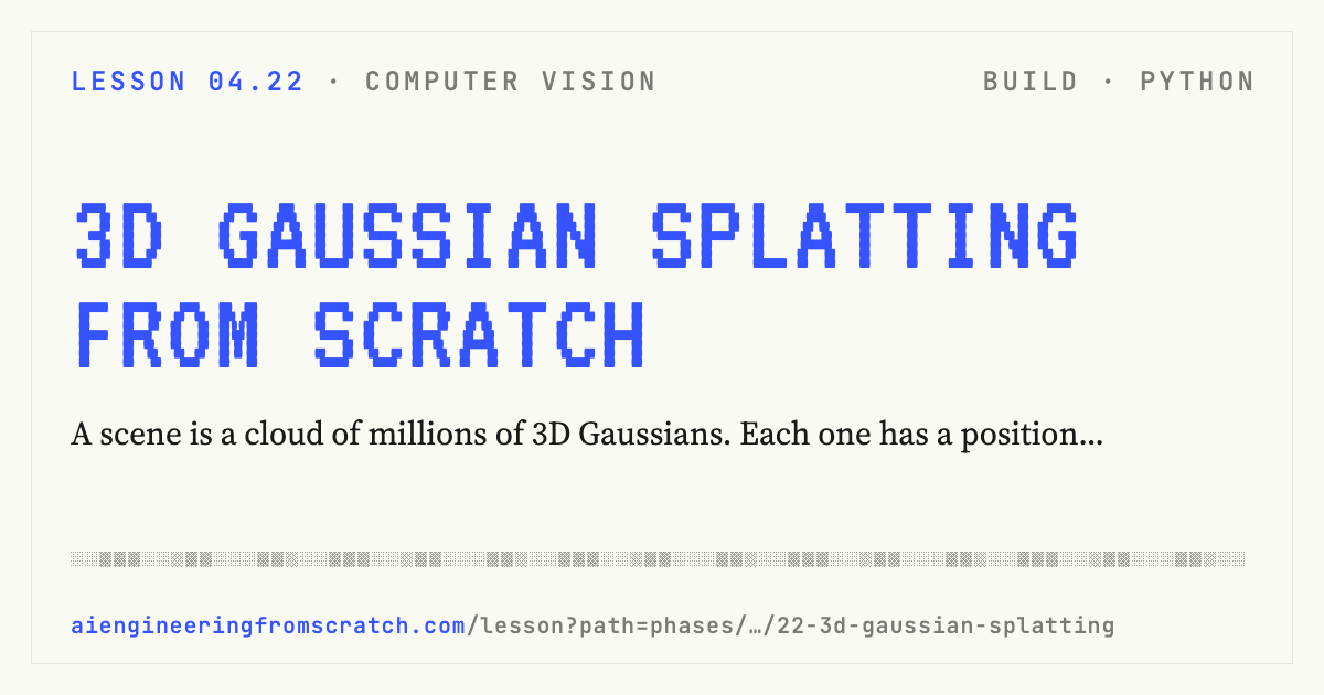 3D Gaussian Splatting from Scratch